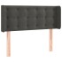 Cabecero con LED de terciopelo gris oscuro 93x16x78/88