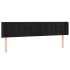 Cabecero con LED de terciopelo negro 183x16x78/88