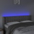 Cabecero con LED de terciopelo gris claro 147x16x78/88