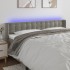 Cabecero con LED de terciopelo gris claro 183x16x78/88