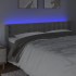 Cabecero con LED de terciopelo gris claro 183x16x78/88
