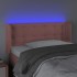 Cabecero con LED de terciopelo rosa 103x16x78/88