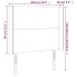 Cabecero con LED de terciopelo rosa 103x16x118/128