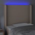 Cabecero con LED cuero sintético capuchino
