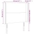 Cabecero con LED de terciopelo gris claro 83x16x118/128