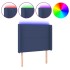 Cabecero con LED de tela azul 83x16x118/128