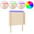 Cabecero con LED de tela color crema 93x16x118/128