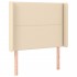 Cabecero con LED de tela color crema 93x16x118/128