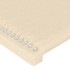 Cabecero con LED de tela color crema 93x16x118/128