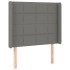 Cabecero con LED de tela gris oscuro103x16x118/128