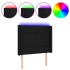 Cabecero con LED de tela negro 93x16x118/128