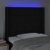Cabecero con LED de tela negro 93x16x118/128