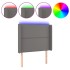 Cabecero con LED cuero sintético gris