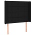 Cabecero con LED de tela negro 83x16x118/128