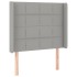 Cabecero con LED de tela gris claro 93x16x118/128