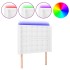 Cabecero con LED cuero sintético blanco 83x16x118/128