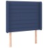 Cabecero con LED de tela azul 83x16x118/128