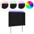 Cabecero con LED de tela negro 103x16x118/128