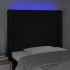 Cabecero con LED de tela negro 103x16x118/128