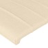 Cabecero con LED de tela color crema 83x16x118/128