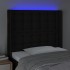 Cabecero con LED de tela negro 83x16x118/128