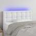 Cabecero con LED cuero sintético blanco 80x5x78/88