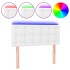 Cabecero con LED cuero sintético blanco 80x5x78/88