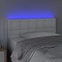 Cabecero con LED cuero sintético blanco 80x5x78/88