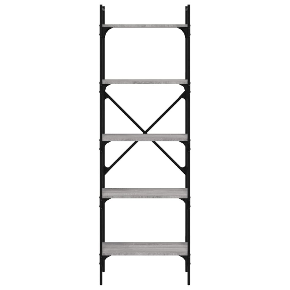 Librería de 5 estantes madera gris Sonoma 56x31,5x174