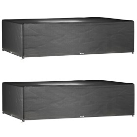 Fundas muebles jardín 2 uds 16 ojales rectangular 325x205x90