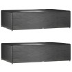 Fundas muebles jardín 2 uds 16 ojales rectangular 325x205x90 cm