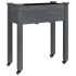 Jardinera con forro y ruedas madera de abeto gris 71x37x80