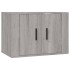 Set de muebles para TV 2 pzas madera contrachapada gris