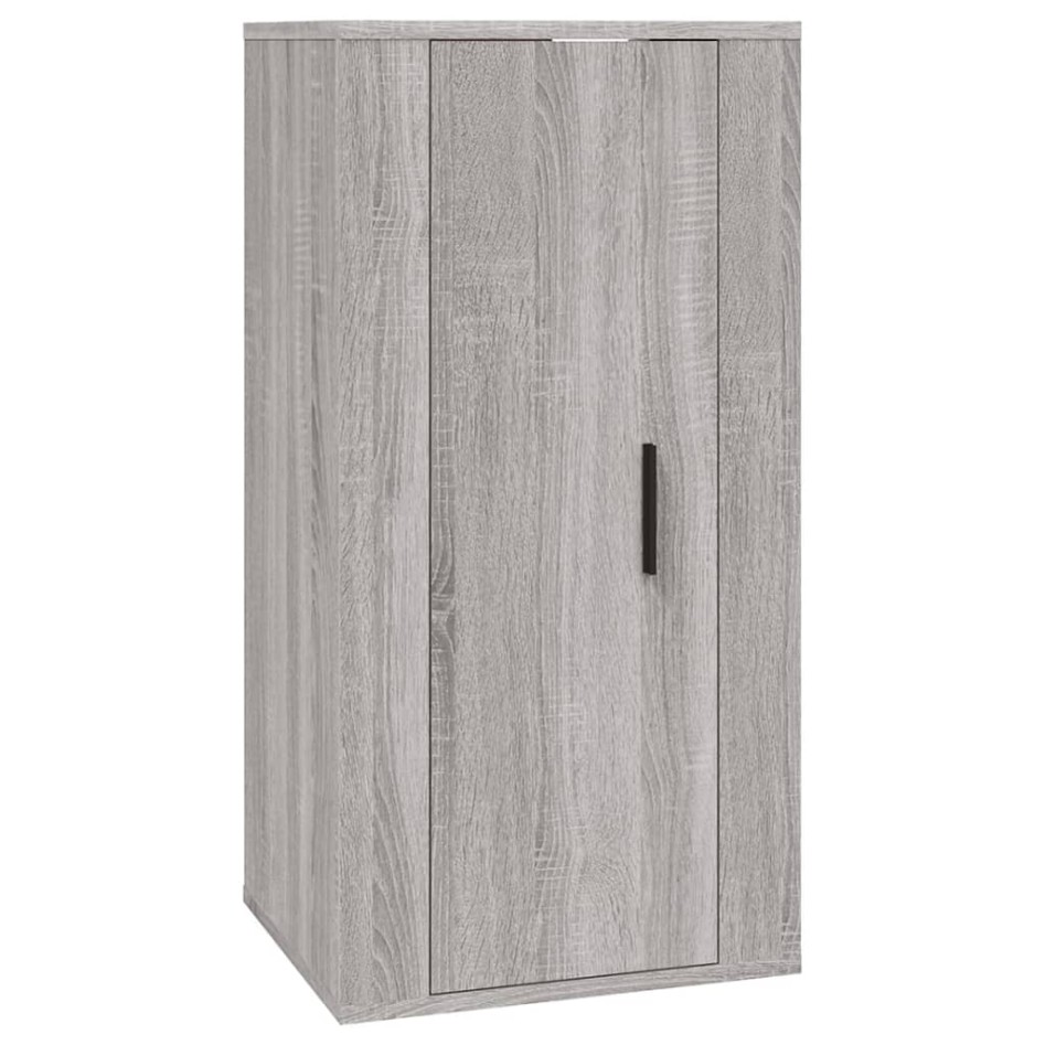 Set de muebles para TV 2 pzas madera contrachapada gris