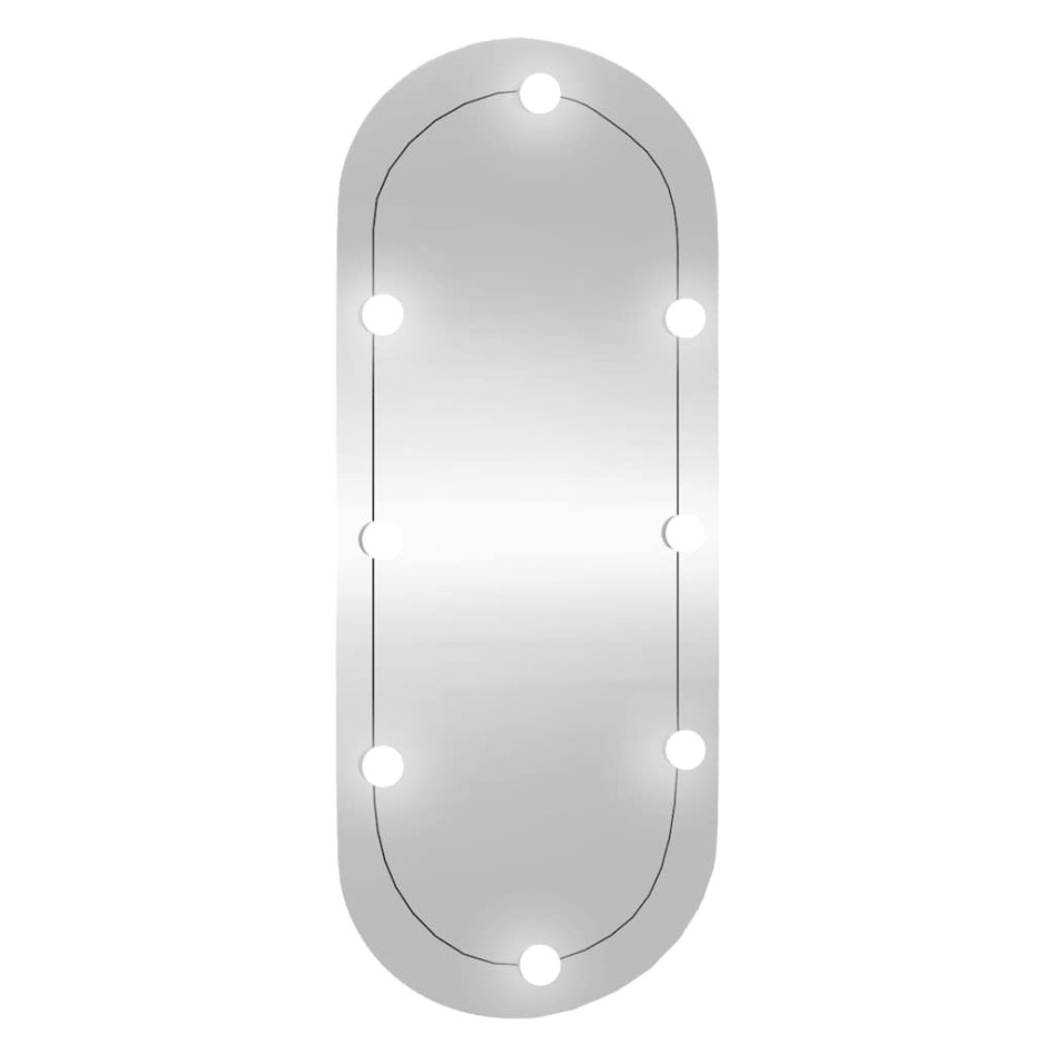 Espejo de pared ovalado con luces LED vidrio 40x90