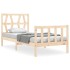Estructura de cama sin colchón madera maciza de pino 90x200