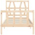 Estructura de cama sin colchón madera maciza de pino 90x200