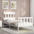 Estructura de cama sin colchón madera de pino blanca 90x200
