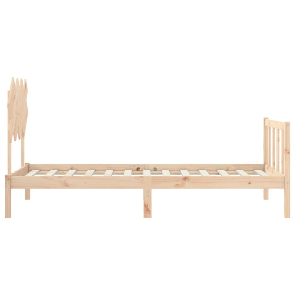 Estructura de cama sin colchón madera maciza de pino 90x200