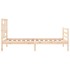 Estructura de cama con cabecero madera maciza 90x200