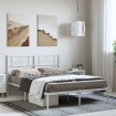 Estructura cama sin colchón con cabecero metal blanco 135x190cm
