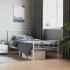 Estructura cama sin colchón con estribo metal blanco 80x200