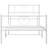 Estructura cama sin colchón con estribo metal blanco 80x200