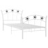 Estructura de cama sin colchón metal blanco 90x200