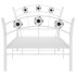 Estructura de cama sin colchón metal blanco 90x200