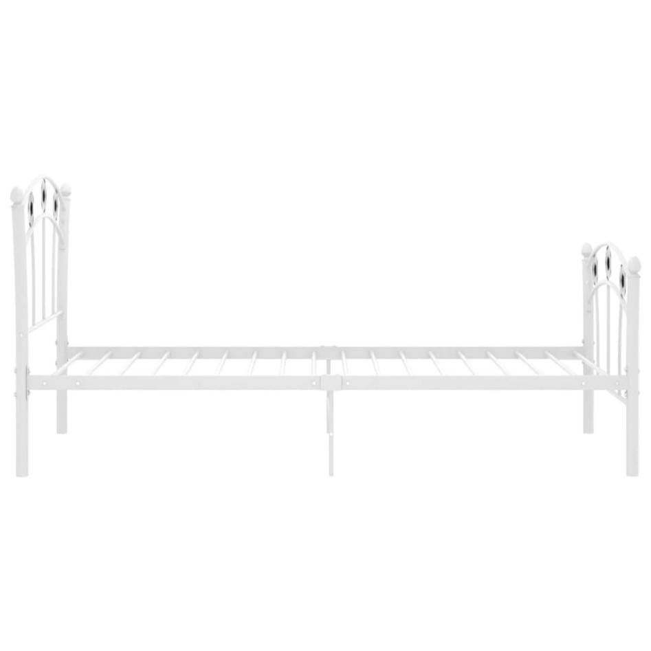 Estructura de cama sin colchón metal blanco 90x200