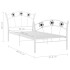 Estructura de cama sin colchón metal blanco 90x200