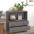 Aparador HAMAR madera maciza de pino gris claro 85x35x80