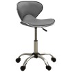323678  Salon Spa Stool Grey Faux Leather
