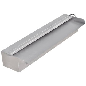 Fuente cascada rectangular LED piscina acero inoxidable 45